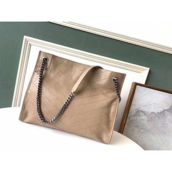 Borsa shopping Saint Laurent Niki media sabbia Replica originale di alta qualità Miglior Falso Borsa shopping Saint Laurent Niki media sabbia Economiche Premium