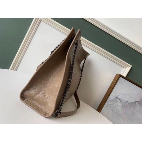 Borsa shopping Saint Laurent Niki media sabbia Replica originale di alta qualità Miglior Falso Borsa shopping Saint Laurent Niki media sabbia Economiche Premium