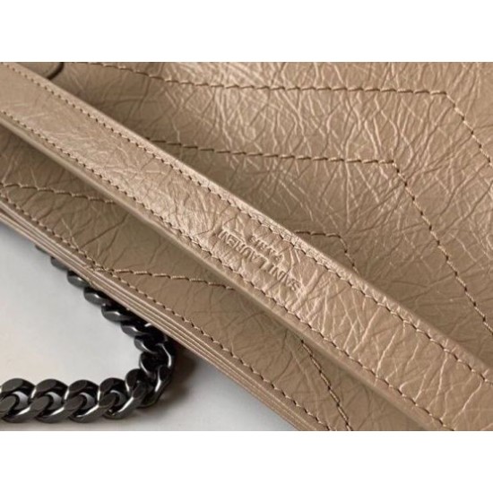 Borsa shopping Saint Laurent Niki media sabbia Replica originale di alta qualità Miglior Falso Borsa shopping Saint Laurent Niki media sabbia Economiche Premium