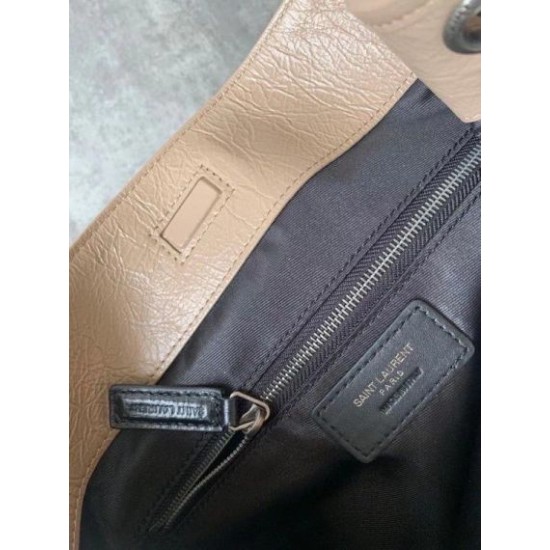 Borsa shopping Saint Laurent Niki media sabbia Replica originale di alta qualità Miglior Falso Borsa shopping Saint Laurent Niki media sabbia Economiche Premium