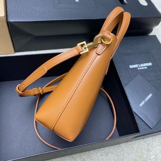 Repliche Borsa shopping Saint Laurent Mini Toy vitello marrone Imitazioni Premium Perfette Qualità Repliche Borsa shopping Saint Laurent Mini Toy vitello marrone Imitazione