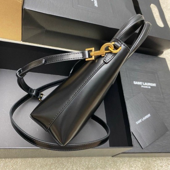 Replica perfetta Borsa shopping Saint Laurent Mini Toy vitello nera Imitazione Outlet Online