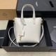 Migliore Repliche Borsa Saint Laurent Mini Toy Shopping vitello bianca Economiche Outlet Online