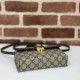 Replica Gucci 837466 Borsa a tracolla maxi Softbit oversize in suede Marrone Imitazione