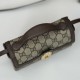 Replica Gucci 837466 Borsa a tracolla maxi Softbit oversize in suede Marrone Imitazione