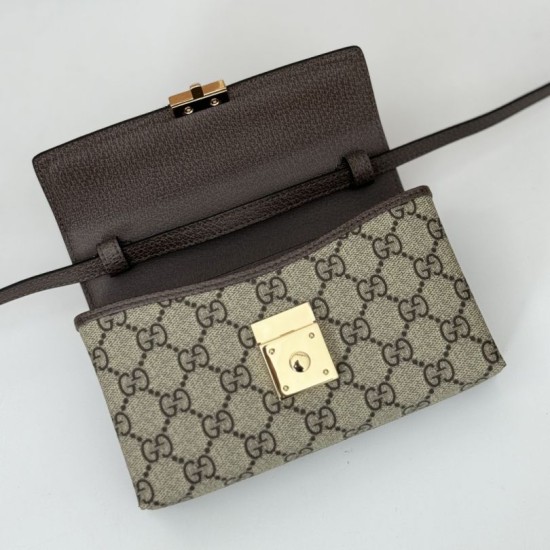 Replica Gucci 837466 Borsa a tracolla maxi Softbit oversize in suede Marrone Imitazione