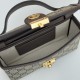 Replica Gucci 837466 Borsa a tracolla maxi Softbit oversize in suede Marrone Imitazione
