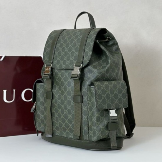 Replica Borsa a tracolla piccola Gucci GG Monogram 795479 Zaino in tessuto GG verde Imitazione