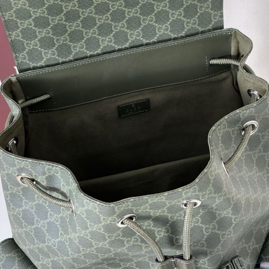 Replica Borsa a tracolla piccola Gucci GG Monogram 795479 Zaino in tessuto GG verde Imitazione