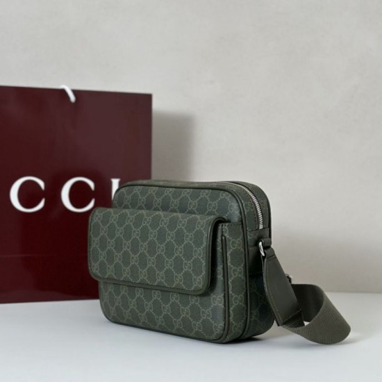 Replica Borsa a tracolla grande Gucci Savoy in tessuto GG Monogram rivestito Marrone 834458 Imitazione