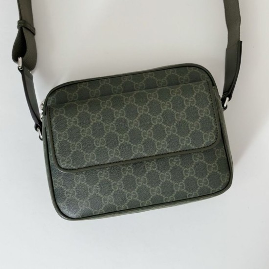 Replica Borsa a tracolla grande Gucci Savoy in tessuto GG Monogram rivestito Marrone 834458 Imitazione