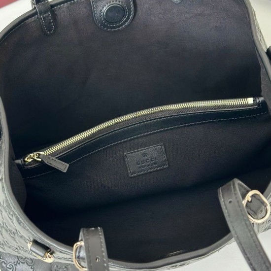 Replica Borsa a tracolla piccola Gucci GG Emblem 847281 Marrone Imitazione
