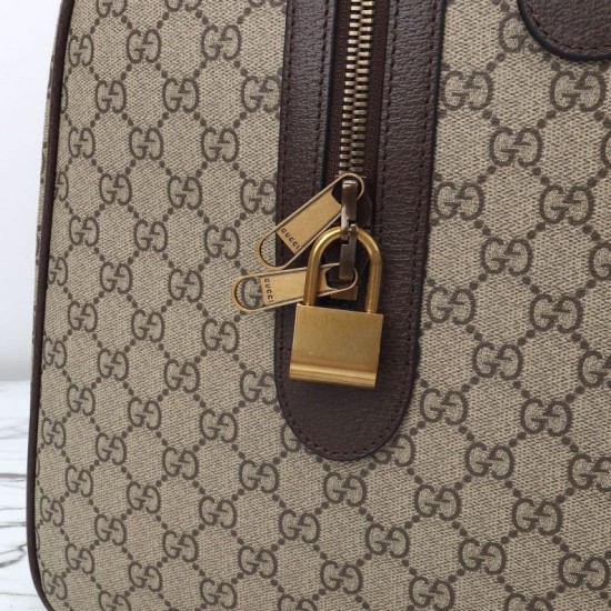 Replica Gucci 772314 Borsa a mano mini Ophidia in GG Supreme Nero Imitazione