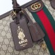 Replica Gucci 772314 Borsa a mano mini Ophidia in GG Supreme Nero Imitazione