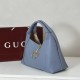 Replica Gucci 837466 Borsa tote grande Giglio in denim GG nero Imitazione