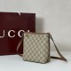 Replica Borsa a tracolla Gucci Half Horsebit Mini/media 860787 Pelle Granata Bianco Imitazione