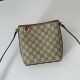 Replica Borsa a tracolla Gucci Half Horsebit Mini/media 860787 Pelle Granata Bianco Imitazione