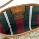Replica Borsa a tracolla Gucci Half Horsebit Mini/media 860787 Pelle Granata Bianco Imitazione