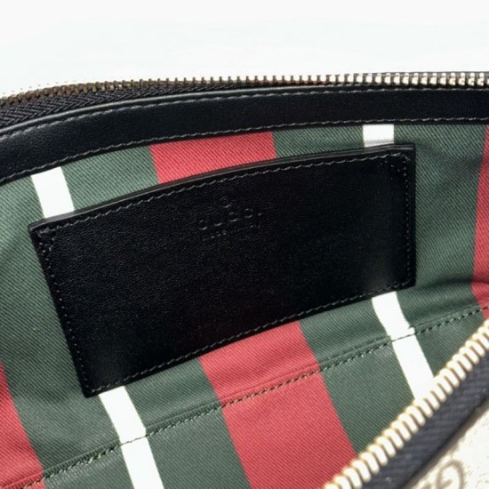 Replica Gucci 847090 Borsa a secchiello nano GG Emblem nera in pelle GG Imitazione