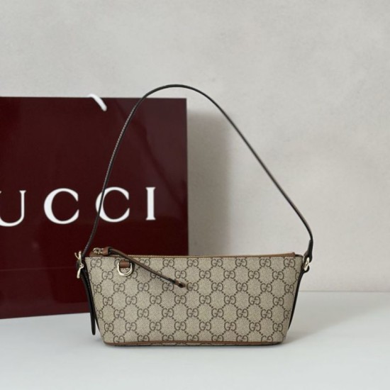 Replica Borsa a tracolla piccola Gucci GG Emblem 847281 Nera Imitazione