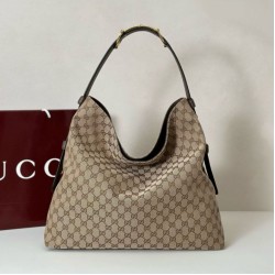 Replica Gucci 850546 850926 borsa tote grande Beatrix in tela GG Marrone Imitazione
