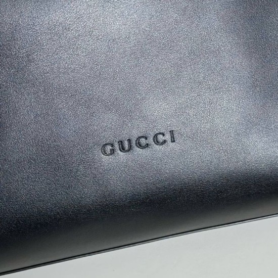Replica Gucci 850546 850926 borsa tote grande Beatrix in morbida pelle liscia Nero Imitazione