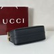 Replica Borsa a tracolla Gucci Half Horsebit Mini/media 860787 Pelle Granata Nero Imitazione