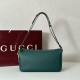 Replica Borsa a tracolla Gucci Half Horsebit Mini/media 860787 Pelle Granata Verde Imitazione