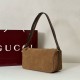 Replica Borsa a tracolla Gucci Half Horsebit Mini/media 860787 Pelle Granata Marrone Imitazione