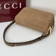 Replica Borsa a tracolla Gucci Half Horsebit Mini/media 860787 Pelle Granata Marrone Imitazione