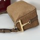 Replica Borsa a tracolla Gucci Half Horsebit Mini/media 860787 Pelle Granata Marrone Imitazione