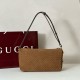 Replica Borsa a tracolla Gucci Half Horsebit Mini/media 860787 Pelle Granata Marrone Imitazione