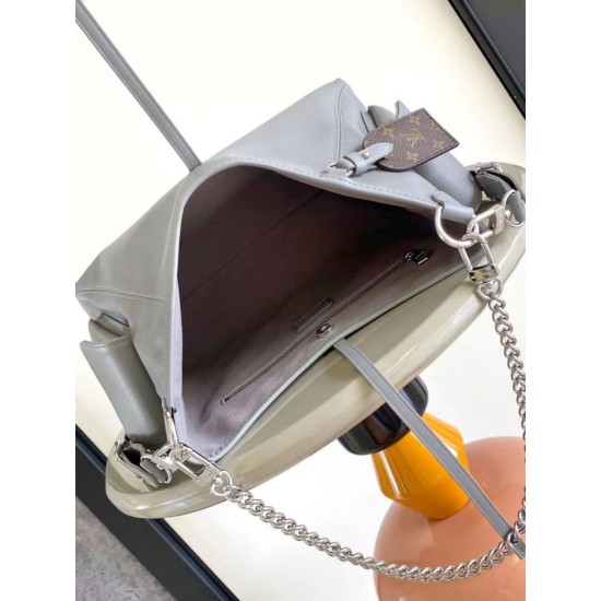 Replica Borsa a tracolla Louis Vuitton CarryAll Cargo Vibe PM M12579 Grigia Imitazione