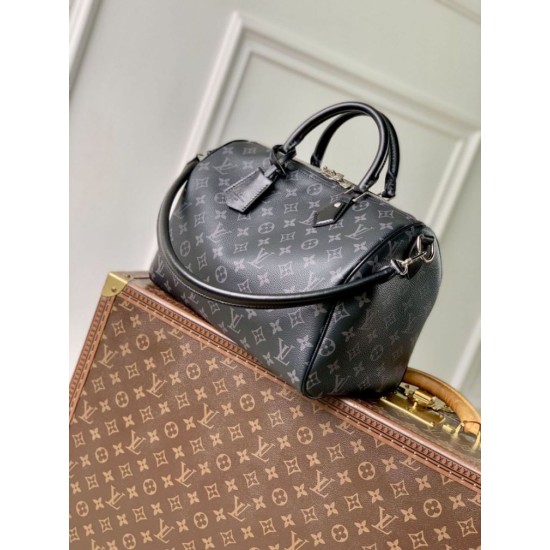 Replica Borsa da uomo Louis Vuitton Speedy Soft 30 M15102 Monogram Eclipse Imitazione