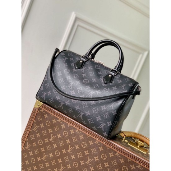 Replica Borsa da uomo Louis Vuitton Speedy Soft 30 M15102 Monogram Eclipse Imitazione