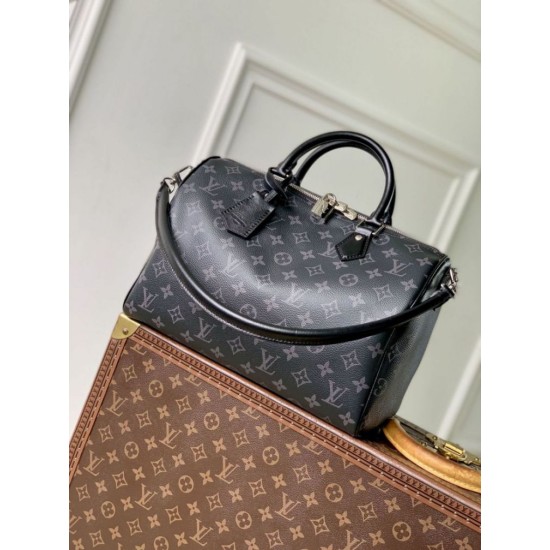 Replica Borsa da uomo Louis Vuitton Speedy Soft 30 M15102 Monogram Eclipse Imitazione