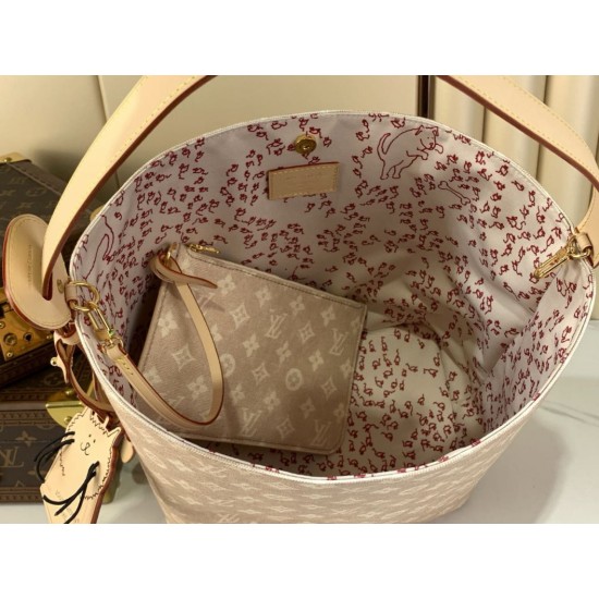 Replica Borsa a secchiello Louis Vuitton All In GM M25727 Firma Meowgram Imitazione