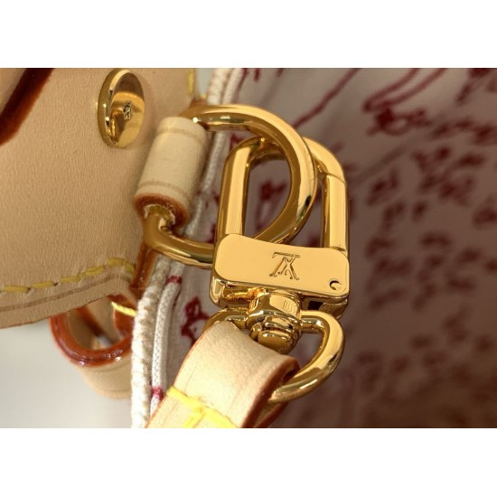 Replica Borsa a secchiello Louis Vuitton All In GM M25727 Firma Meowgram Imitazione