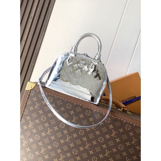 Replica Borsa Alma BB Louis Vuitton M26335 Argento Imitazione