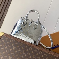 Replica Borsa Alma BB Louis Vuitton M26335 Argento Imitazione