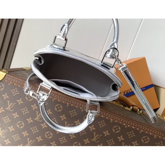 Replica Borsa Alma BB Louis Vuitton M26335 Argento Imitazione