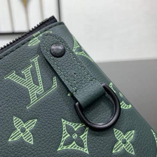 Replica Borsa messenger da uomo Louis Vuitton Trio M27154 Verde Imitazione