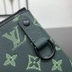 Replica Borsa messenger da uomo Louis Vuitton Trio M27154 Verde Imitazione