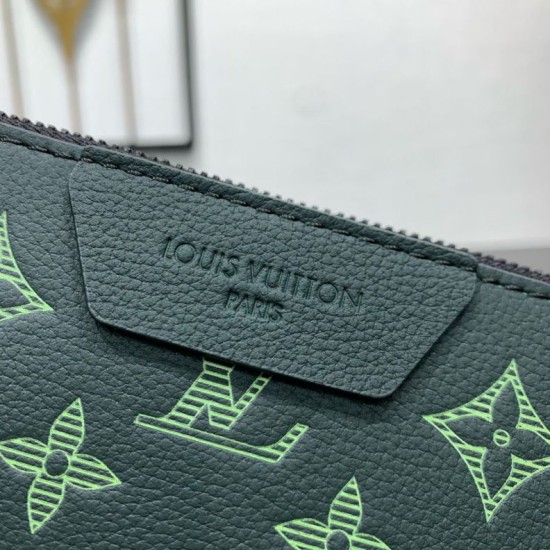 Replica Borsa messenger da uomo Louis Vuitton Trio M27154 Verde Imitazione