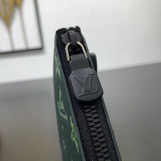 Replica Borsa messenger da uomo Louis Vuitton Trio M27154 Verde Imitazione