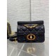 Miglior Falso Dior Mini Jolie Borsa con Manico Superiore Nera Cannage Calfskin Economiche Premium