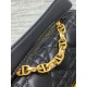 Miglior Falso Dior Mini Jolie Borsa con Manico Superiore Nera Cannage Calfskin Economiche Premium