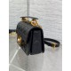 Miglior Falso Dior Mini Jolie Borsa con Manico Superiore Nera Cannage Calfskin Economiche Premium