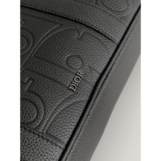 Replica perfetta Cartella Dior con cerniera Nero Gravity Imitazione Outlet Online