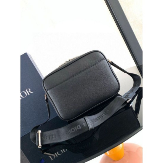 Migliore Repliche Borsa a tracolla con cerniera Dior Rider 2.0 nera obliqua con nero Economiche Outlet Online